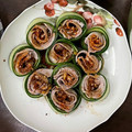 溫秀梅 的 小黃瓜捲肉片 cooksnap