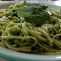 El cooksnap de Bita cuando hizo Tallarines con pesto de espinacas y almendras.