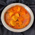 Dolly Kachhwani's cooksnap of when they made Gatte ki sabji (Besan ke gatte / Gram flour Curry).