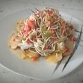 El cooksnap de Alberto cuando hizo Merluza con gulas y pimientos.