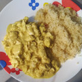 El cooksnap de melania diaz hernandez cuando hizo Pollo al curry con arroz blanco🍗🍚.
