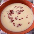 El cooksnap de mambanegra cuando hizo Crema de melón con jamón ibérico y semillas.