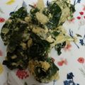 El cooksnap de Sandra cuando hizo Revuelto de espinacas con queso.