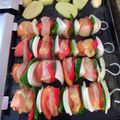 El cooksnap de Coni Barrios cuando hizo Brochettes de pollo y verduras.