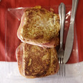 El cooksnap de Pamela Morales cuando hizo Pan Francés con jamón y queso.