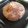 Miklós Székács Cooksnap-ja, amikor elkészítette a(z) Hagymás kovászos fehérkenyér receptet.