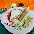 Diya Sawai का कुकस्नैप जब उन्होंने तिरंगा सैंडविच (Tiranga sandwich recipe in Hindi) बनाया था।