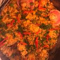 El cooksnap de Lupe cuando hizo Paella al disco de arado.