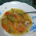 El cooksnap de Fati Nuñez cuando hizo Sopa de la huerta (verdura).