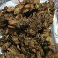 Ssmf Farhan's cooksnap of when they made Palak,pyaaz,Aloo pakora platter.