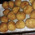 El cooksnap de María Amelia cuando hizo Bombas de papa rellenas de queso.