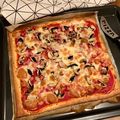 Cooksnap de Au Rèl sur la recette Pizza jambon champignons