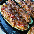 El cooksnap de Mamen Alcaraz cuando hizo Calabacines rellenos de carne picada y verduras.