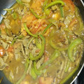 El cooksnap de Gloria Jaimes cuando hizo Bisteces a la mexicana.
