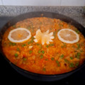 El cooksnap de lima cuando hizo Arroz caldoso de rape, gambones y almejas (receta Portuguesa, "Arroz de Tamboril").