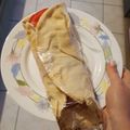 Cooksnap από Ραφαέλα Τόκα στη συνταγή Αραβική πίτα με φυτικό τυρί & κόλιανδρο