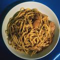 Cooksnap Halifah Othman semasa beliau membuat Spaghetti Sardin, Tak Sangka Sedap Gila!.