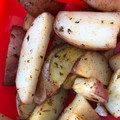 El cooksnap de Raquel Alonso cuando hizo Patatas gajo o cajún en 10 minutos al microondas con Lékué estuche de vapor.