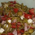 El cooksnap de Sandra cuando hizo Ensalada de judías verdes con tomate, mozzarella, jamón cocido y huevo duro.