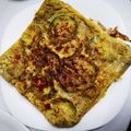 El cooksnap de Gustavo Piaggio cuando hizo Tortilla de verduras rellena de queso en el Flip Essen.