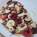 Cooksnap de Iméno sur la recette Crêpe 🥞 d'avoine au banane 🍌 et fraise 🍓