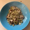 El cooksnap de Marijose cuando hizo Salteado de verduras con tofu, acompañado con tiras de pollo.