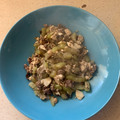 El cooksnap de Marijose cuando hizo Salteado de verduras con tofu, acompañado con tiras de pollo.