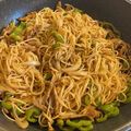 El cooksnap de Aida Moya cuando hizo Tallarines con ternera y pimientos verdes.