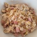 El cooksnap de @cocina_en_casa.cs cuando hizo Arroz integral con jamón york, puerro y champiñones.