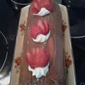 El cooksnap de Alejandra Fernandez cuando hizo Arrollado de crema y frutillas.