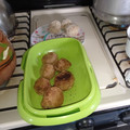 El cooksnap de Graco Ruiz cuando hizo Albóndigas de soja texturizada con salsa de tomate casera.