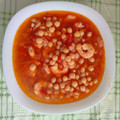 El cooksnap de Leo cuando hizo Garbanzos con langostinos.