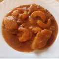 El cooksnap de Antonia García Fernández cuando hizo Rape en salsa de langostino.