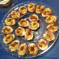 Kiki 's cooksnap of when they made Smoked Bacon Deviled Eggs.