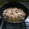 El cooksnap de eduardo cuando hizo Pollo al wok o disco con champiñones.