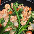El cooksnap de nom27 cuando hizo Camarones con brócoli.