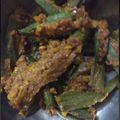 Smitaben R dave's cooksnap of when they made કાઠીયાવાડી ભરેલા ભીંડા.