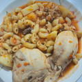 El cooksnap de Daian Narvaez cuando hizo Guiso de fideos con pollo.