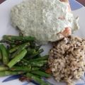 El cooksnap de geisha cuando hizo Salmón con salsa de cilantro.