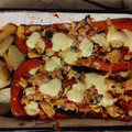 El cooksnap de Natalia Yarussi cuando hizo Pollo y papas a la sabora con zapallo relleno.