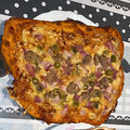 El cooksnap de Ainhoa Costa cuando hizo Pizza de levadura fresca con huevos duros.