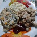 El cooksnap de Ossara Lamas cuando hizo Milanesas de pollo, acompañadas de rajas poblanas y puré de papa.