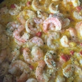 El cooksnap de Lucia Larrea cuando hizo Camarones en salsa de vodka.