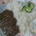Inaya Khan's cooksnap of when they made Sabut Masoor daal with rice.