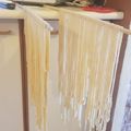 El cooksnap de Guillermo Gray cuando hizo Fideos cinta caseros.