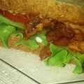 Smiley_blu3's cooksnap of when they made leftover turkey bbq sandwich.