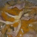 El cooksnap de Betsabé Ge cuando hizo Carne a la cacerola.