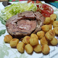 El cooksnap de Alfredo Salazar cuando hizo Rollo de carne con queso y jamón.