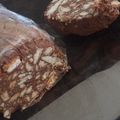 El cooksnap de Valentina Moreira cuando hizo Salchichón de chocolate.
