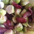 El cooksnap de Lucia Larrea cuando hizo Coles de Bruselas con uvas.